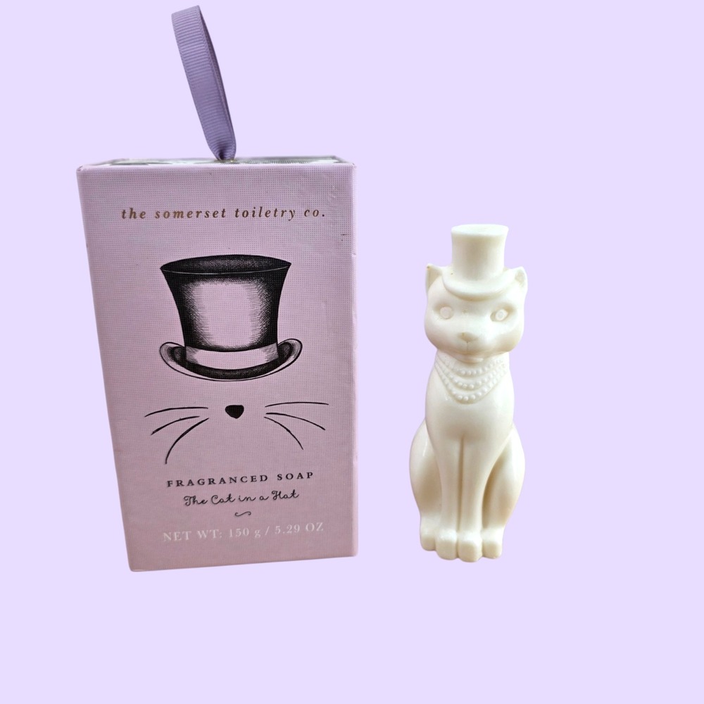 5.29oz Fragrance Soap, "The Cat in a Hat" Shaped, Top Hat Somerset Toiletry Co